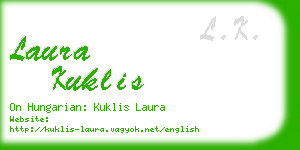 laura kuklis business card